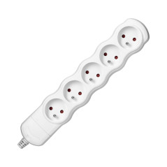 Grenuttag 5x2P+Z, vit | HandlaSmidigt.se