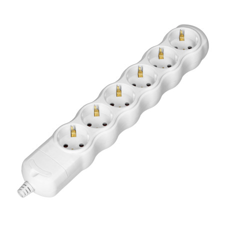 Grenuttag 6x2P+Z Schuko, vit | HandlaSmidigt.se