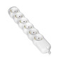 Grenuttag 6x2P+Z Schuko, vit