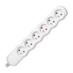 Grenuttag 6x2P+Z, vit | HandlaSmidigt.se