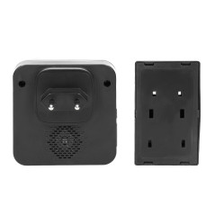 Trådlös ringklocka ONDO 2 AC, nätverk, med 2 mottagare 1 batterilös knapp, inlärningssystem, 36 ljud, 200m, tid |…