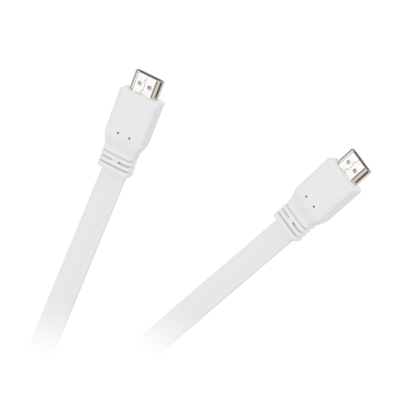 Kabel HDMI-HDMI platt vit 2.0V 1,8M