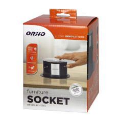 Möbeluttag med 10 cm utdragbart från bordet med trådlös laddning, USB-laddare och 1,5 m kabel, 3x2P+Z (Schuko), Qi 1.2.4 max…