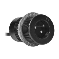 Infällt uttag i bänkskivan 2P+Z med EasyEject-system, USB 3.0, 1,5m + adapter till USB | HandlaSmidigt.se