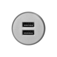 Laddare 2XUSB 3,4A, infälld i bord, silver | HandlaSmidigt.se