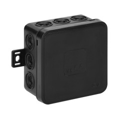 Askburk för CLICK, IP54, 12 genomföringar, 75x75x41mm, svart | HandlaSmidigt.se