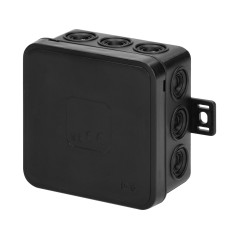 Burk om CLICK, IP54, 12 genomföringar, 75x75x41mm, svart, 66 st. | HandlaSmidigt.se