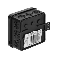 Burk om CLICK, IP54, 12 genomföringar, 75x75x41mm, svart, 66 st. | HandlaSmidigt.se