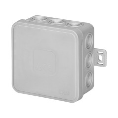 Burk för CLICK, IP54, 12 genomföringar, 75x75x41mm, grå | HandlaSmidigt.se