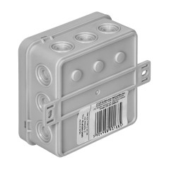 Askburk CLICK, IP54, 12 genomföringar, 85x85x41mm, grå | HandlaSmidigt.se