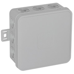 Burk för CLICK, IP54, 12 genomföringar, 85x85x41mm, grå, 50 st.