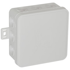 Askburk CLICK, IP54, 12 genomföringar, 85x85x41mm, vit, 50 st.