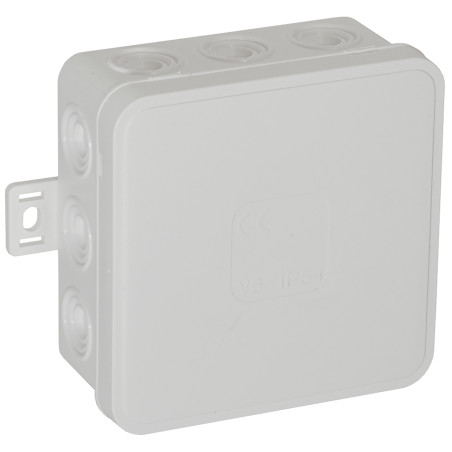 Askburk CLICK, IP54, 12 genomföringar, 85x85x41mm, vit, 50 st.