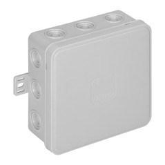 Burk för CLICK, IP54, 12 genomföringar, 100x100x41mm, grå | HandlaSmidigt.se