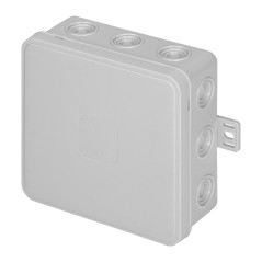 Burk för CLICK, IP54, 12 genomföringar, 100x100x41mm, grå | HandlaSmidigt.se