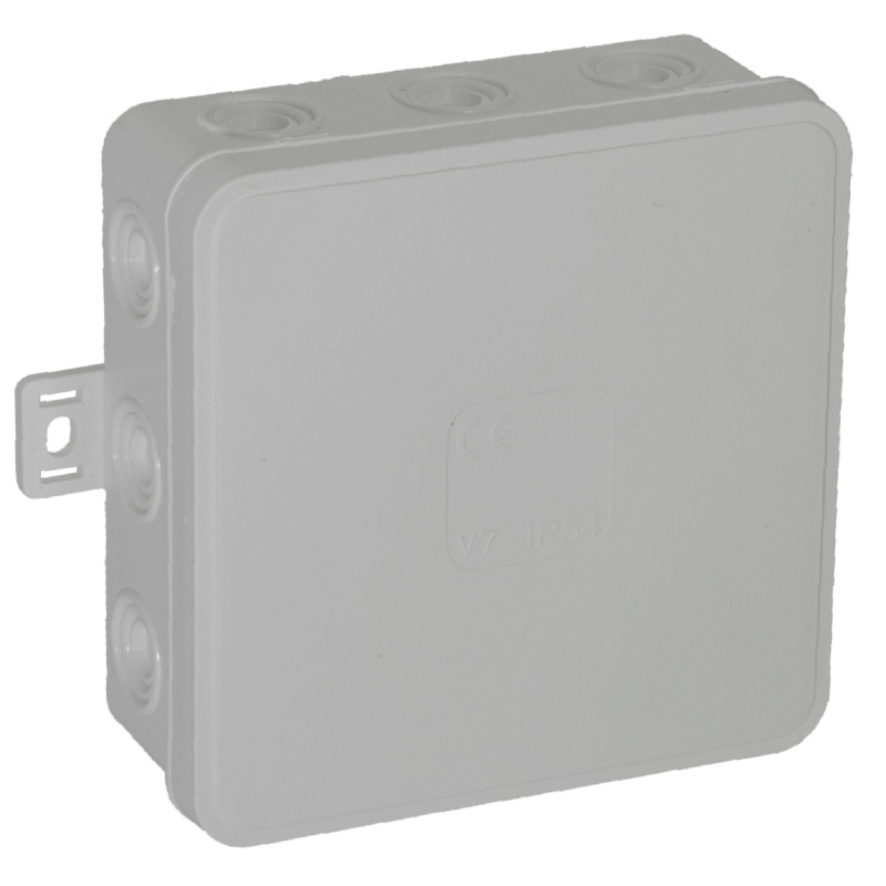 Burk om CLICK, IP54, 12 genomföringar, 100x100x41mm, grå, 32 st.