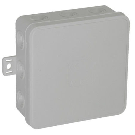 Burk om CLICK, IP54, 12 genomföringar, 100x100x41mm, grå, 32 st. | HandlaSmidigt.se