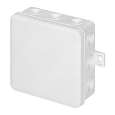 Burk för CLICK, IP54, 12 genomföringar, 100x100x41mm, vit | HandlaSmidigt.se