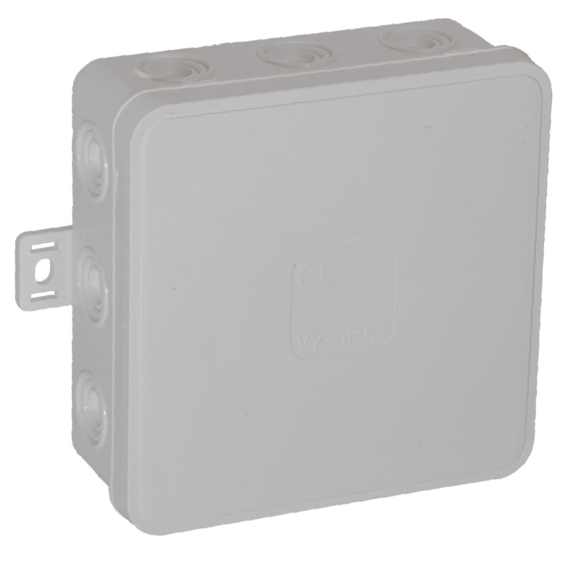 Låda för CLICK, IP54, 12 genomföringar, 100x100x41mm, vit, 32 st.