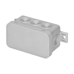 Askkopp CLICK, IP54, 8 genomföringar, 80x45x41mm, grå | HandlaSmidigt.se