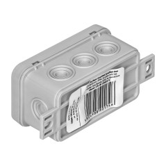Askkopp CLICK, IP54, 8 genomföringar, 80x45x41mm, grå | HandlaSmidigt.se