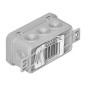 Askkopp CLICK, IP54, 8 genomföringar, 80x45x41mm, grå