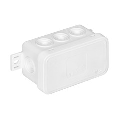 Låda för CLICK, IP54, 8 genomföringar, 80x45x41mm, vit | HandlaSmidigt.se