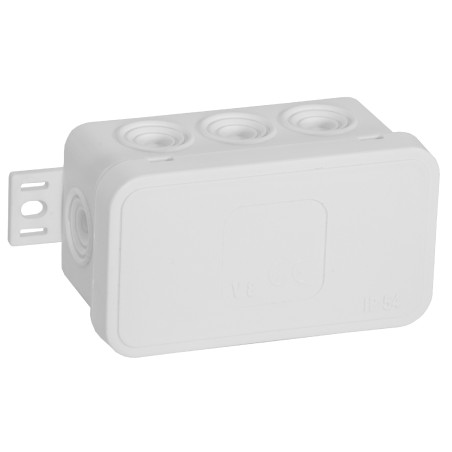 Låda för CLICK, IP54, 8 genomföringar, 80x45x41mm, vit, 100 st.
