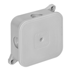 Askburk för ECO, IP44, 400V, 4 gummikablar, 85x85x35mm, grå