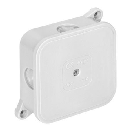 Burk för ECO, IP44, 400V, 4 gummikontakter, 85x85x35mm, vit