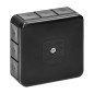 Askburk för PRO, IP55, 400V, 12 genomföringar, 85x85x37mm, svart