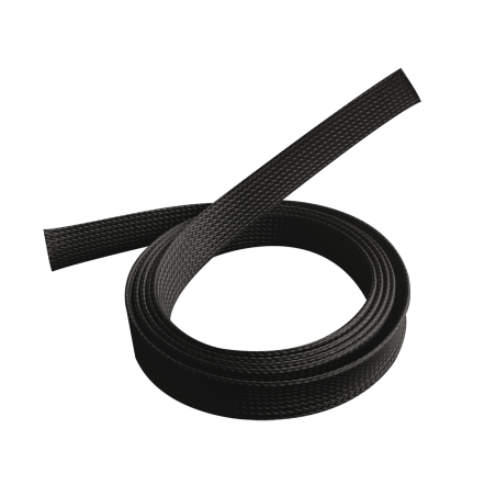 Svart polyesterkabelkanal för A/V-kablar 1m/40mm