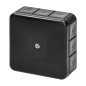 Askburk för PRO, IP55, 400V, 12 genomföringar, 85x85x37mm, svart