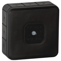 Burk för PRO, IP55, 400V, 12 gummitätningar, 85x85x37mm, svart, 60 st. | HandlaSmidigt.se
