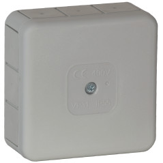 Burk för PRO, IP55, 400V, 12 gummitätningar, 85x85x37mm, grå, 60 st.