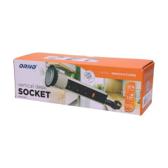 Möbeluttag med 6 cm utdragbart från bordsskivan med lås och 1,8 m kabel, 3x2P+Z.