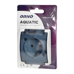 Utomhus eluttag enkel 2P+Z Schuko AQUATIC, IP44, vit rökfärgad | HandlaSmidigt.se