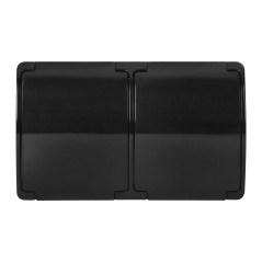 Gniazdo podwójne 2x2P+Z Schuko AQUATIC, IP44, czarne | HandlaSmidigt.se