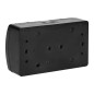 Gniazdo podwójne 2x2P+Z Schuko AQUATIC, IP44, czarne