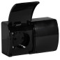 Dubbel vägguttag 2x2P+Z Schuko AQUATIC, IP44, svart, 10 st.