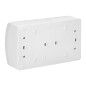 Dubbel uttag 2x2P+Z AQUATIC, IP44, vit