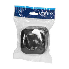 Utomhus eluttag enkel Schuko 2P+Z IP20, svart | HandlaSmidigt.se