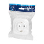 Utomhusuttag enkel ToDo 2P+Z Schuko IP20, vit