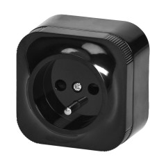 Utomhusuttag enkel ToDo 2P+Z IP20, svart, 10 st. | HandlaSmidigt.se