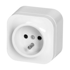 Utomhusuttag enkel ToDo 2P+Z IP20, vit | HandlaSmidigt.se