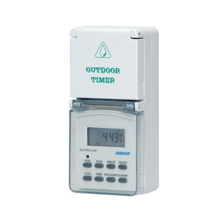Elektronisk tidsprogrammerare (Schuko), 8 program, IP44 | HandlaSmidigt.se