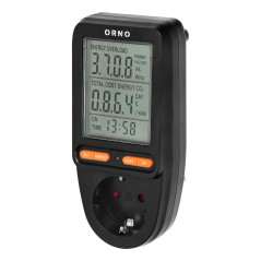 Energiförbrukningsmätare, energikalkylator med LCD-skärm, Schuko-version, svart | HandlaSmidigt.se