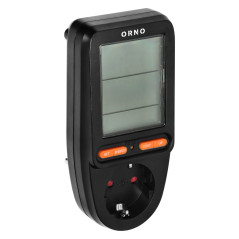 Energiförbrukningsmätare, energikalkylator med LCD-skärm, Schuko-version, svart | HandlaSmidigt.se