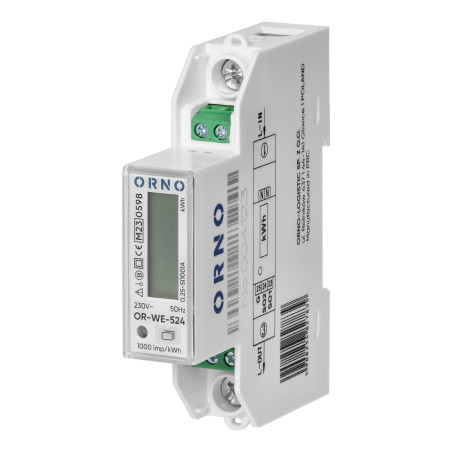 Enfas elmätare, 100A, MID, 1 modul, DIN TH-35mm, PV | HandlaSmidigt.se
