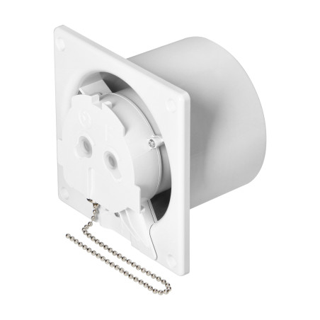 Badrumsfläkt 100mm Premium - Rör med strömbrytare (Kullager)
